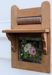 Hand Painted Roses on wooden mirror - Postage is included Australia Wide