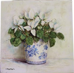 Original Painting on Panel - Cyclamens - sold