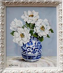 Original Painting - My Iceberg Roses - Postage included Australia wide
