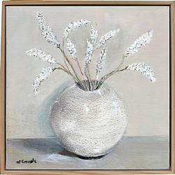 FRAMED - Pot with White Flowers
