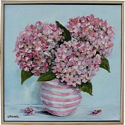FRAMED - Pink Hydrangeas -  Postage Included AUS wide