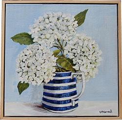 FRAMED - Favourite white hydranges - Postage included Australia wide