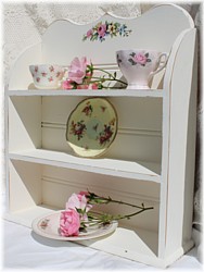 Timber Display Shelf with Hand Painted Floral Design - Postage is included Australia Wide