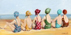 Original Painting on Canvas - Beauties at The Beach - Postage is included Australia Wide
