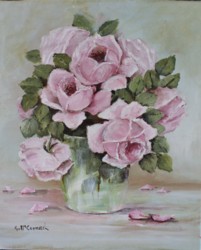 Original Painting - "Study of Old Rose Painting" - Postage is included Australia Wide