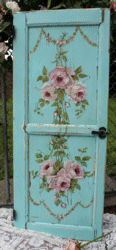 Original Painting on Vintage Cupboard Door - Postage is included Australia wide