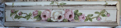 Hand Painted Assorted Roses on Architrave Section - Free Postage Australia Wide