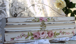Hand Painted Roses on Architrave Section (a) - Free Postage Australia Wide