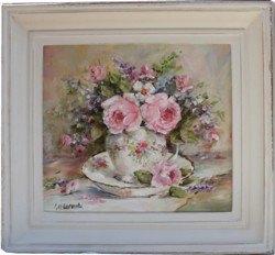 Original Painting - China & Blooms - Postage is included in the price Australia wid