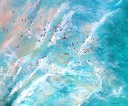 Original Painting on Panel - "Breakers" - Postage included Australia wide