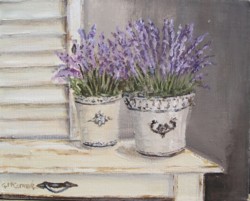 Original Whimsical Painting - French Lavender - Postage is included Australia Wide