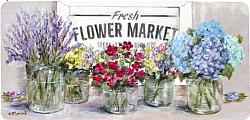 Ready to Hang Print - Fresh Flower Market (20 x 42cm) POSTAGE included Australia wide