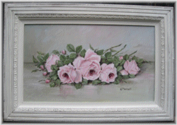 Original Painting - Delicious Pink Laying Roses - Postage is included Australia wide