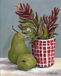 Original Painting on Canvas - Two Pears - 20 x 25cm series