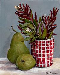 Original Painting on Canvas - Two Pears - 20 x 25cm series