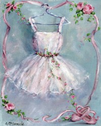 Ballet Dress & Roses - Available as prints and gift cards