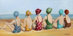Ready to hang Print - Beauties at The Beach (41 x 20cm) - FREE POSTAGE Australia wide