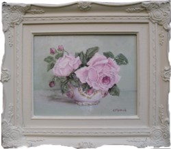 Original Painting - Blushing Roses - Postage is included Australia wide