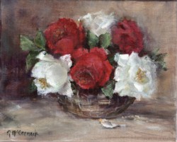 Original Painting on Linen - Vintage Roses - Postage is included Australia Wide