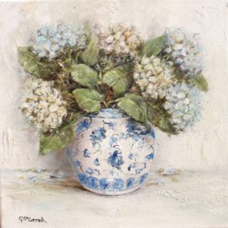 Original Painting on Canvas - Hydrangeas - Postage is included Australia Wide