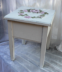 Hand Painted Timber Stool/Shoe Shine Box - Postage is included Australia wide