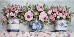 Original Painting on Panel - Variety of Pink Roses - Postage is included Australia Wide