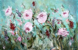 Original Painting on Panel - Peonies in Motion - Postage is included Australia Wide