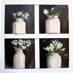 Original Painting on Panel - Collection of Farmhouse Pots - Postage is included Australia Wide