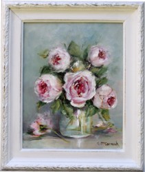 Original Painting - Jar & Roses - Postage is included Australia Wide