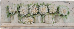 Original Painting on Panel - Hydrangeas in a Row - Postage is included Australia Wide