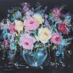 Original Painting on Panel - Glorious Roses- SOLD