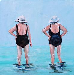 ORIGINAL Painting on Canvas - Two Old Friends - postage included Australia wide