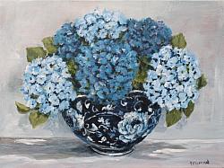 Original Painting on Canvas - Shades of Blue and Whites - postage included Australia wide