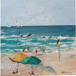 ORIGINAL Painting on Canvas - Summer's Start A - 20 x 20cm series