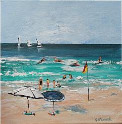 ORIGINAL Painting on Canvas - Summer's Start B - 20 x 20cm series