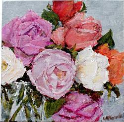 Original Painting on Canvas - Local Roses - 20 x 20cm series