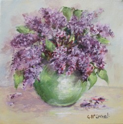 Original Painting on Canvas - Lilacs - 20 x 20cm series