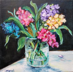 Original Painting on Canvas - Vibrant Blooms - 20 x 20cm series