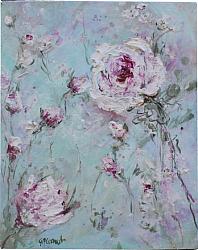 Original Painting on Canvas - Scattered Flowers (A) - SOLD