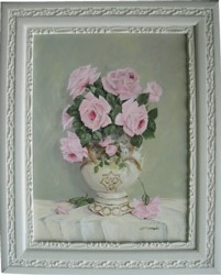 Original Painting - First Summer Rose Blooms - Free Postage Australia wide