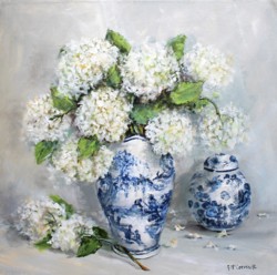 Original Painting on Panel - Blue & White Collection 40 x 40cm