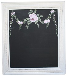 Black board with hand painted Rose Design - Postage is included Australia Wide