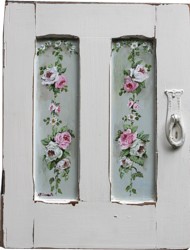Hand Painted Vintage Cupboard Door - Postage is included Australia Wide