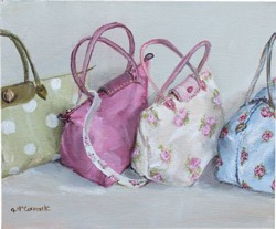 Original Painting on Canvas - A Fetish for Bags - Postage is included Australia Wide