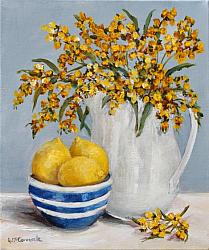 ORIGINAL Painting on Canvas - Lemons and Wattle - SOLD OUT