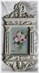 Original Painting in Ornate Frame - Floral Pattern "A"