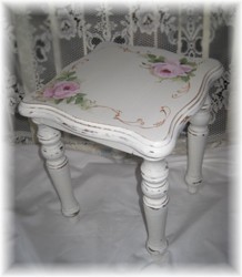 Hand Painted Timber Stool - Postage is included Australia wide