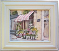 Original Painting - Paris Fleurist - Postage is included Australia Wide