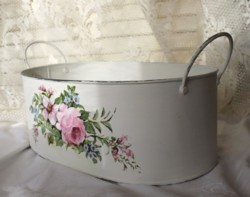 Hand painted Tin Tub - Postage is included Australia Wide