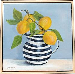 FRAMED - A bunch of lemons in a Jug  Postage Included AUS wide